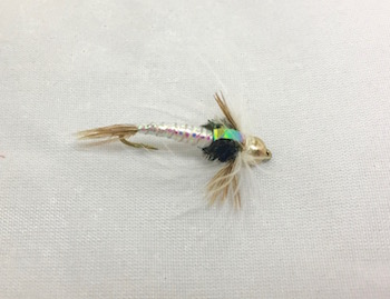 Lightning Bug CDC Bead Head fly for trout fishing with flash and CDC fibers