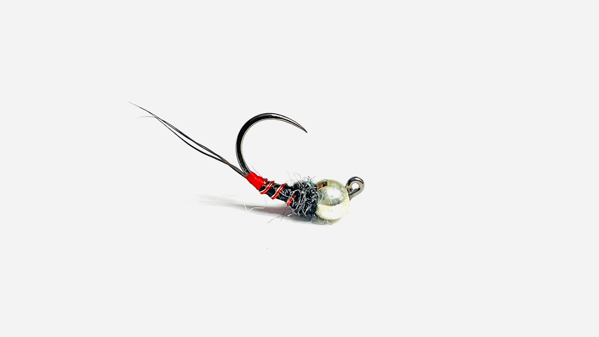 B's Red Raider Jig fly with tungsten bead and red hot spot for trout fly fishing