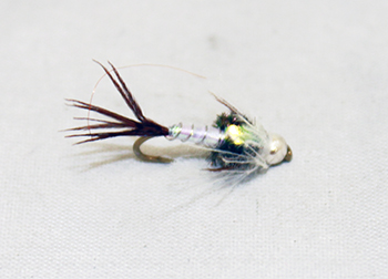 Lightning Bug silver CDC tungsten bead fly for trout fishing