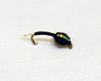 WD40 Flashback Black midge emerger fly pattern - fishing flies