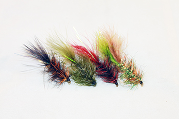 Streamer fly Seal Bugger Black for trout, bass, and steelhead. Fishing flies.