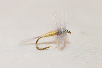 Sulphur Dun dry fly designed to imitate Ephemerella mayflies in rivers and streams.