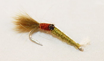 Realistic olive shrimp fly for flats fishing - fishing flies