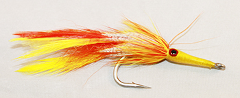 Yellow glow tarpon fly for night fishing