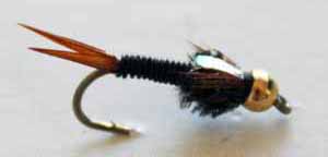 Copper John Black Tungsten – Sleek, Heavy Nymph for Deep Drifts-Fly fishing flies