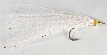 Glass Minnow fly fishing flies with slim translucent body and subtle flash imitating natural baitfish.