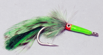 Tarpon Glo Green glowing tarpon fly pattern - fishing flies