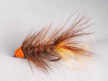 Bugger Brown and Cream Hot Head – Classic Streamer with a Bold Twist - fly fishing flies