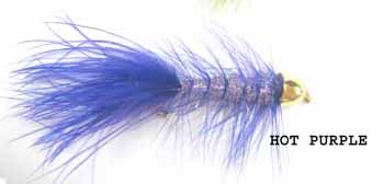 Bugger Purple Hot Head – Bold Streamer with Color and Contrast - fly fishing flies