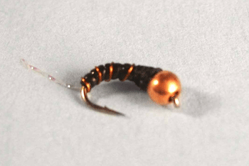 Midge Tiger fly pattern for trout fishing in technical tailwaters and clear water - fly fishing fly