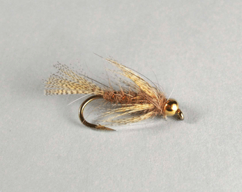 Weighted Bird’s Nest Natural Bead Head nymph designed to sink quickly for trout fishing. Fly fishing flies.