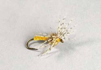Soft Hackle Yellow wet fly pattern . fishing flies