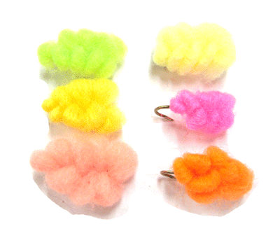 The Egg Sucker Spawn is a popular fly pattern designed to imitate fish eggs and roe clusters, a vital food source for trout and other game fish.