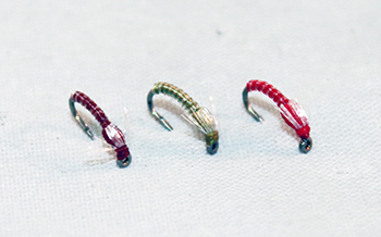 Jujubee midge fly fishing fly with segmented body for trout fishing in tailwaters
