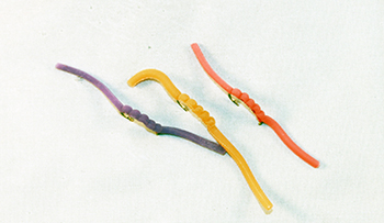 Squirmy Worm attractor fly for high water trout fly fishing