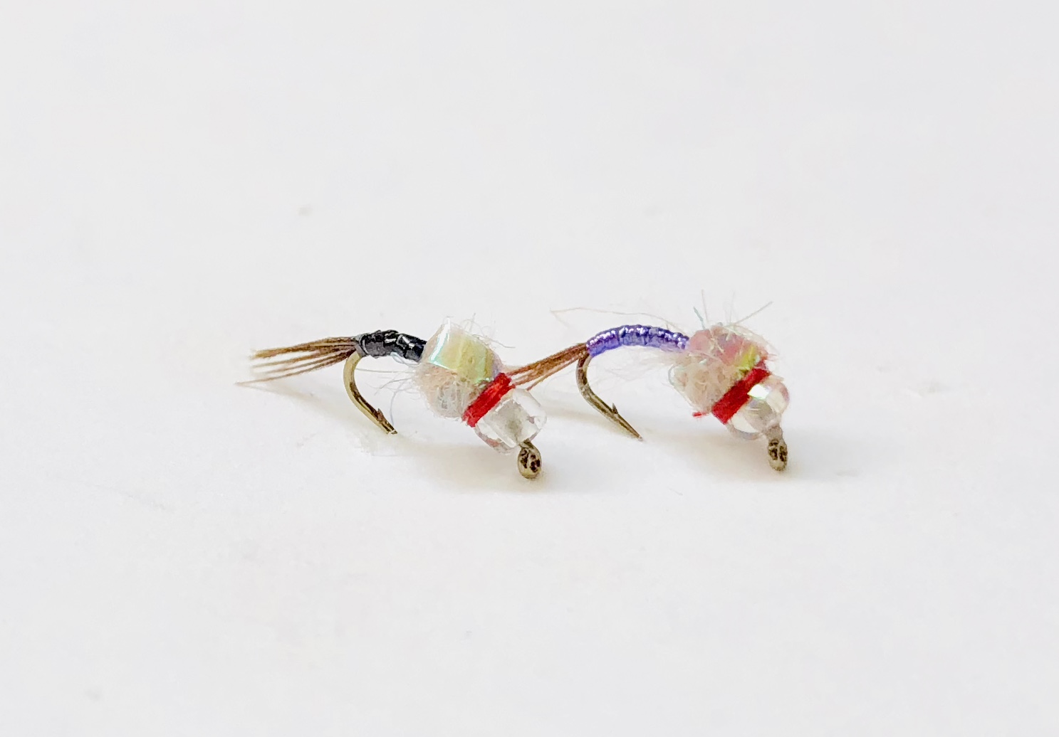 Rainbow Warrior Glass Bead fly pattern for trout