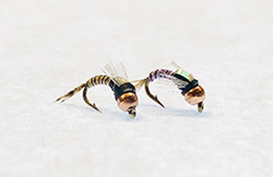 JuJu Baetis fly with tungsten bead for trout fishing in fast current - fly fishing fly