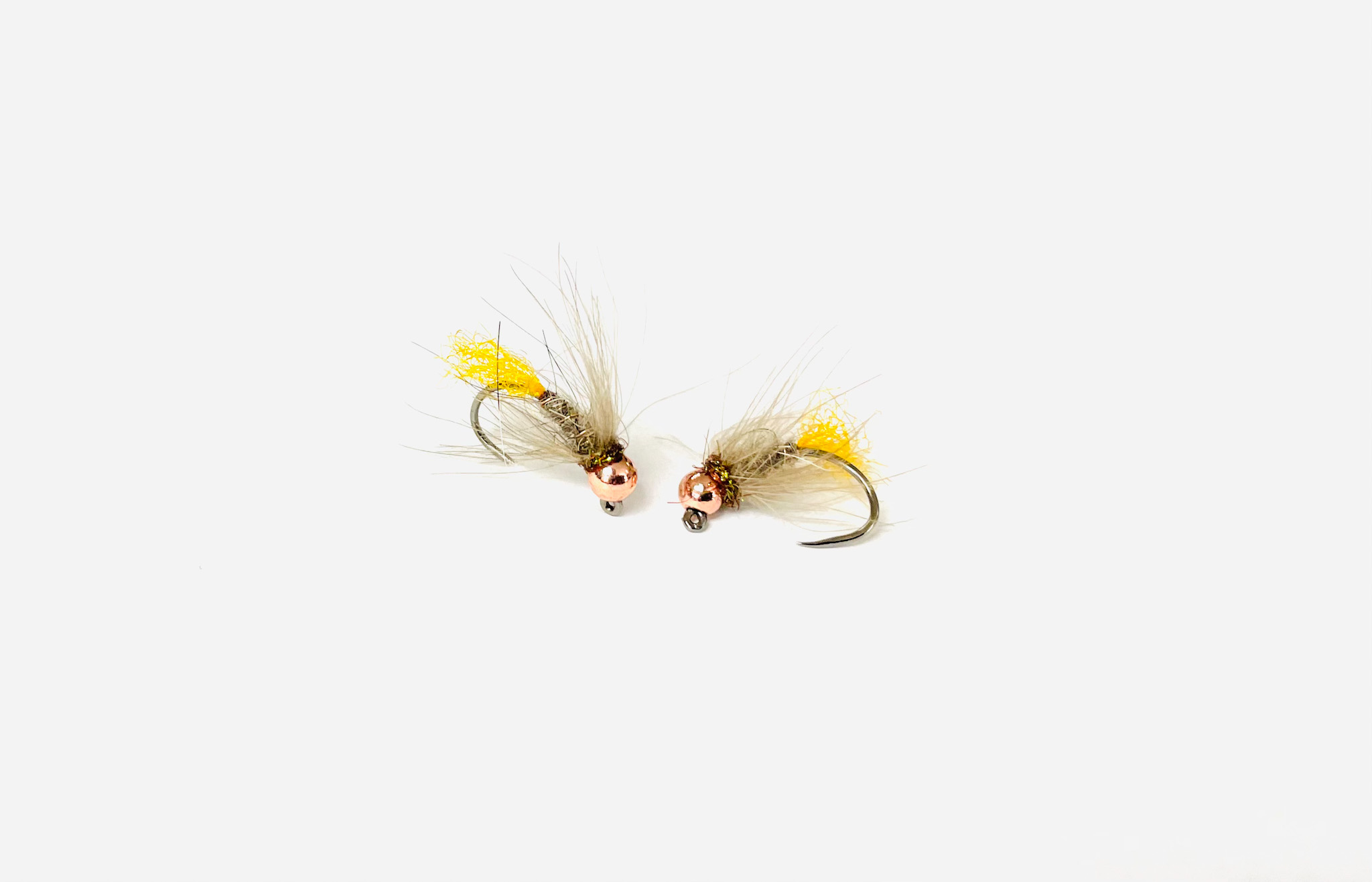 Euro nymphing Hare’s Ear Hot Butt CDC Jig fly. Fishing flies.