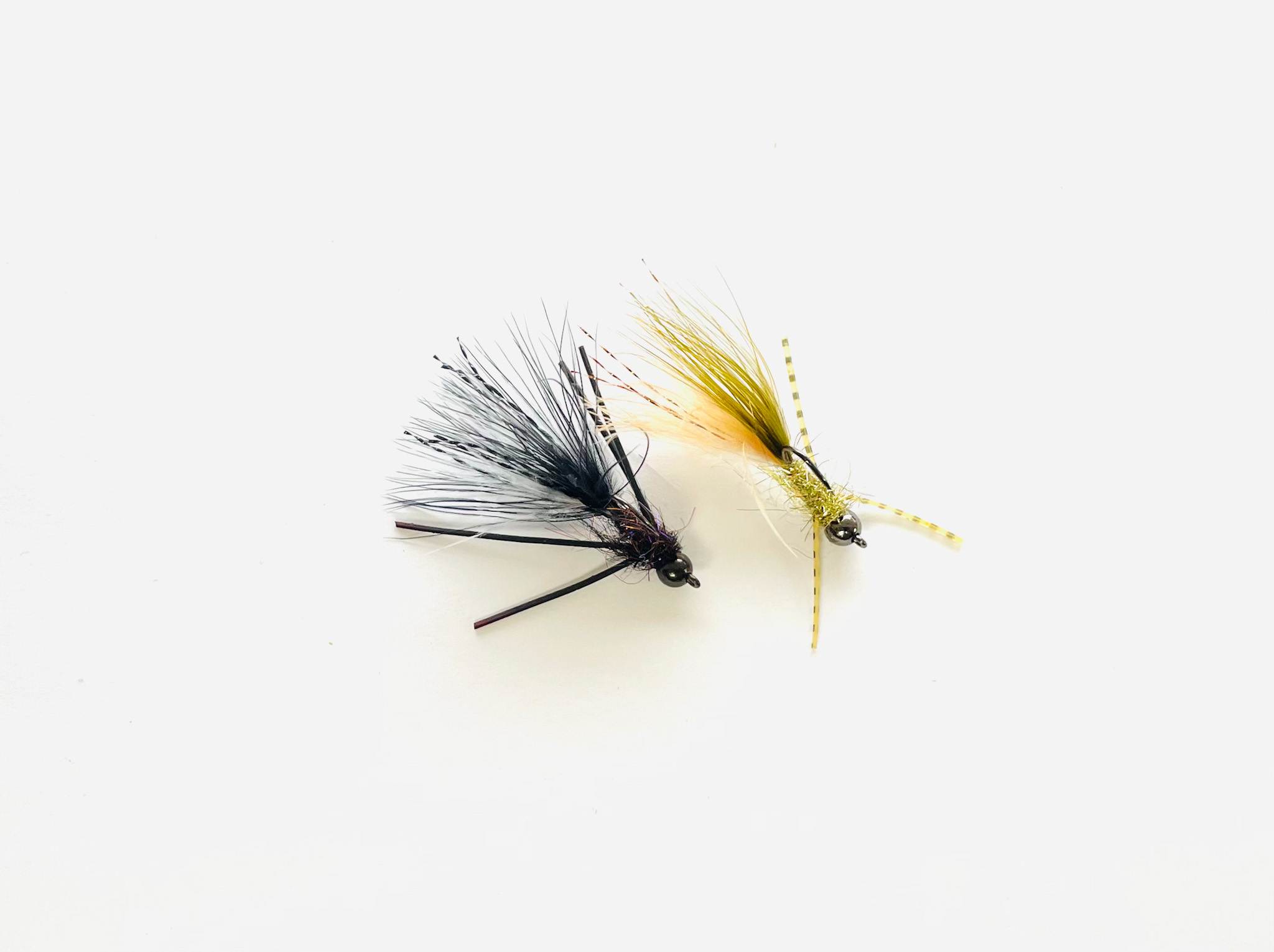 Bugger Sili Leg Tungsten Jig riding hook point up for deep water fly fishing