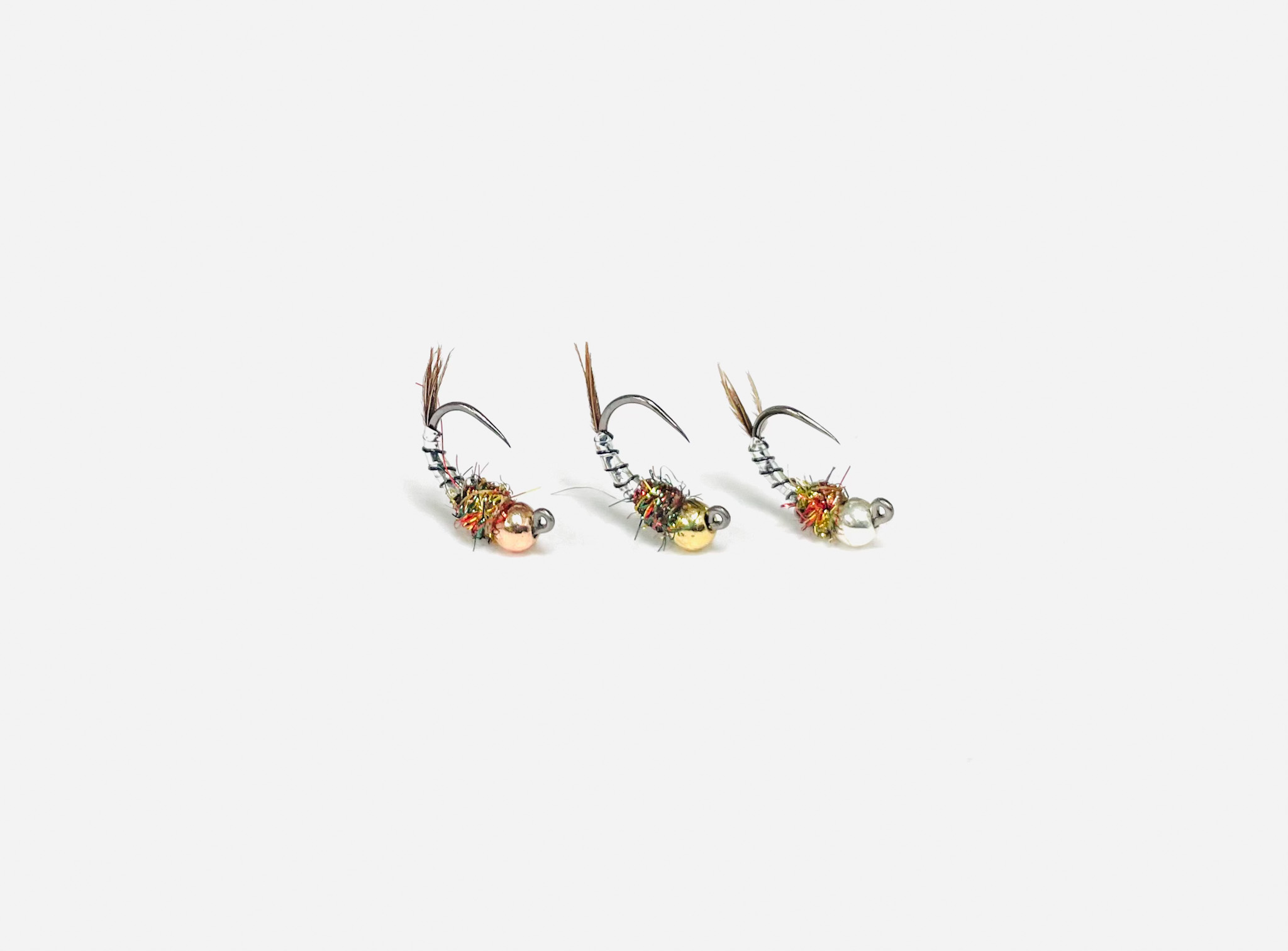 Lightning Bug silver CDC tungsten bead fly fishing fly for trout fishing