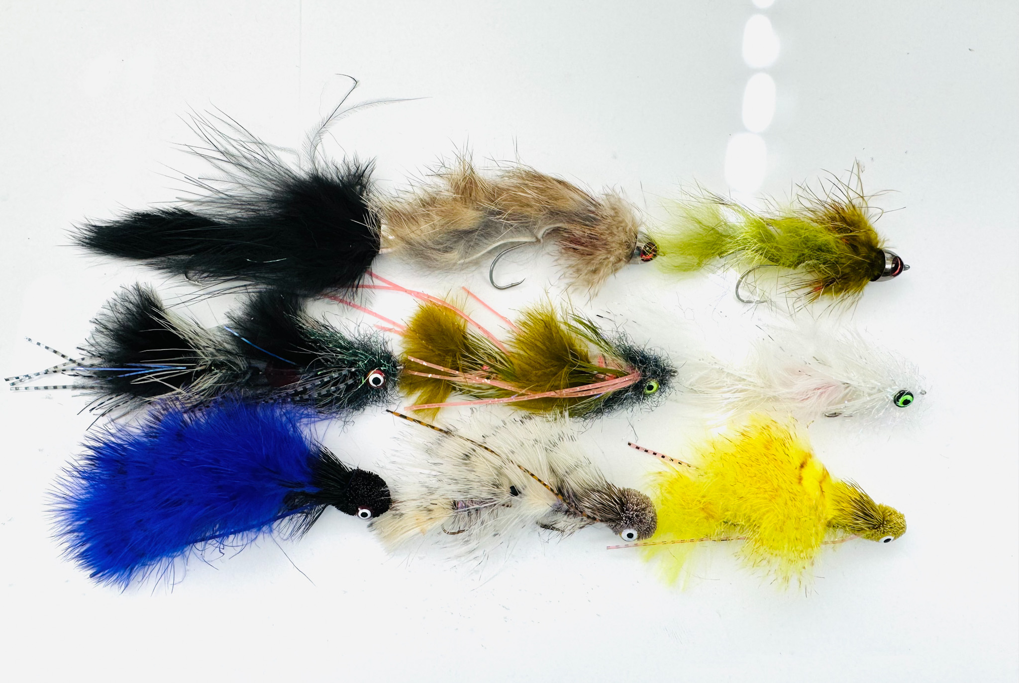 9 PCS Streamer Assortment featuring multiple streamer patterns for trout and bass fishing.