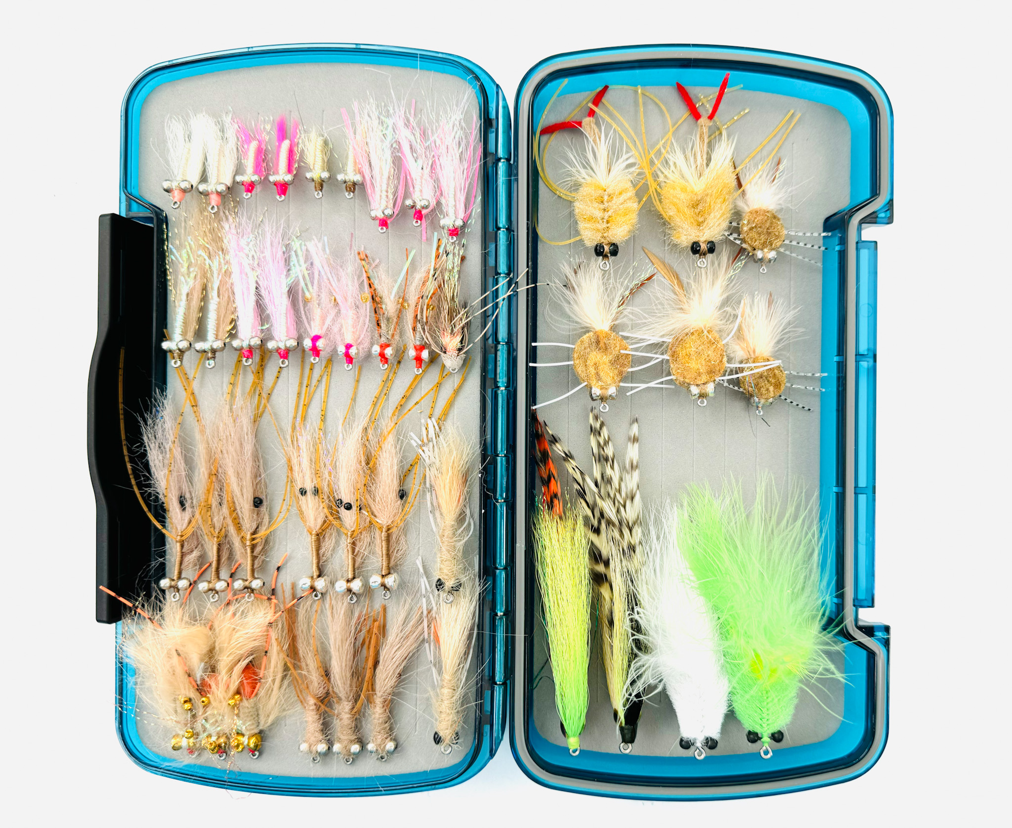 Saltwater fly collection designed for fishing Cuban flats and lagoons - fly fishing flies