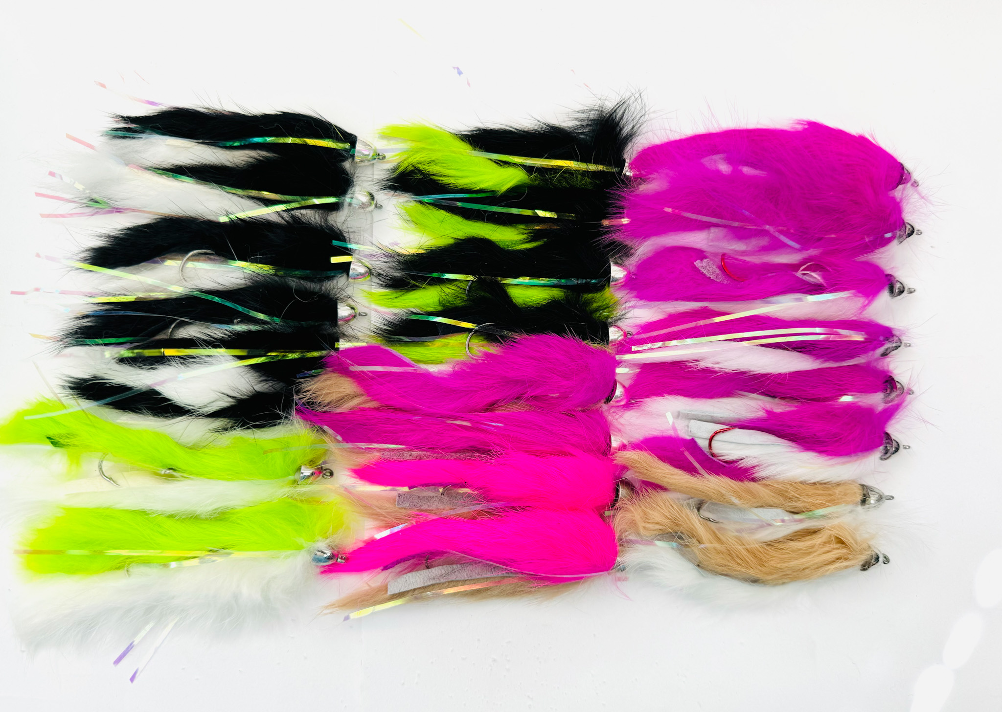 24 PCS Dali Lama Assortment featuring multiple streamer colors and sizes for trout and bass fishing.
