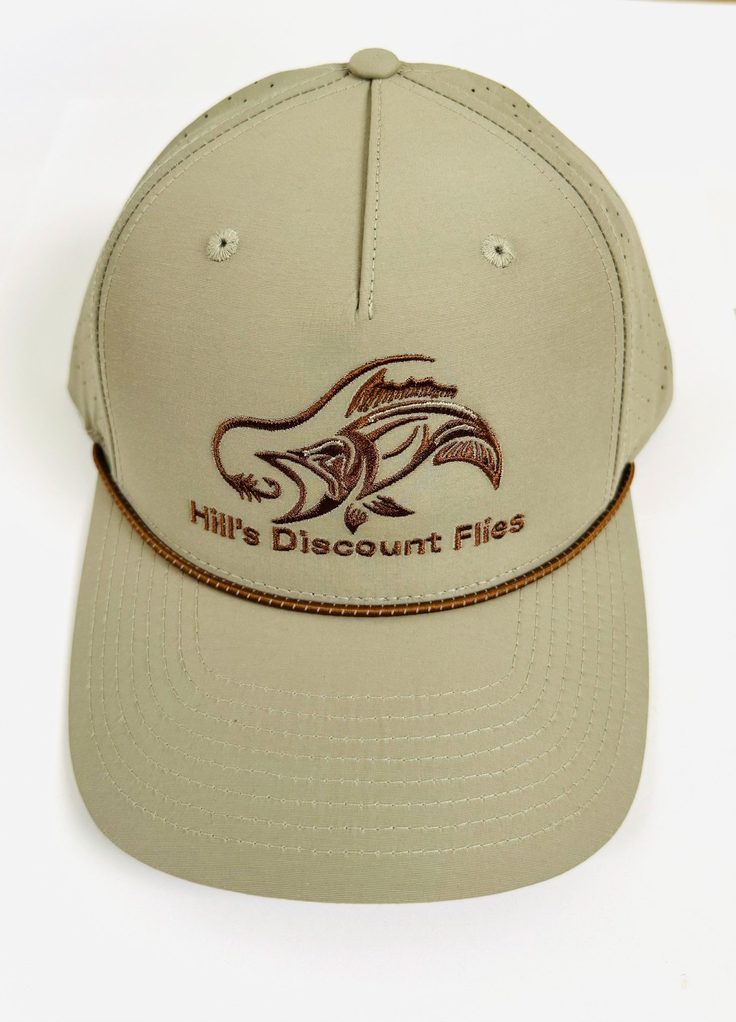 Hill's Hat is a Richardson 355 Series performance trucker hat with mesh back and moisture-wicking fabric with HIlls' logo