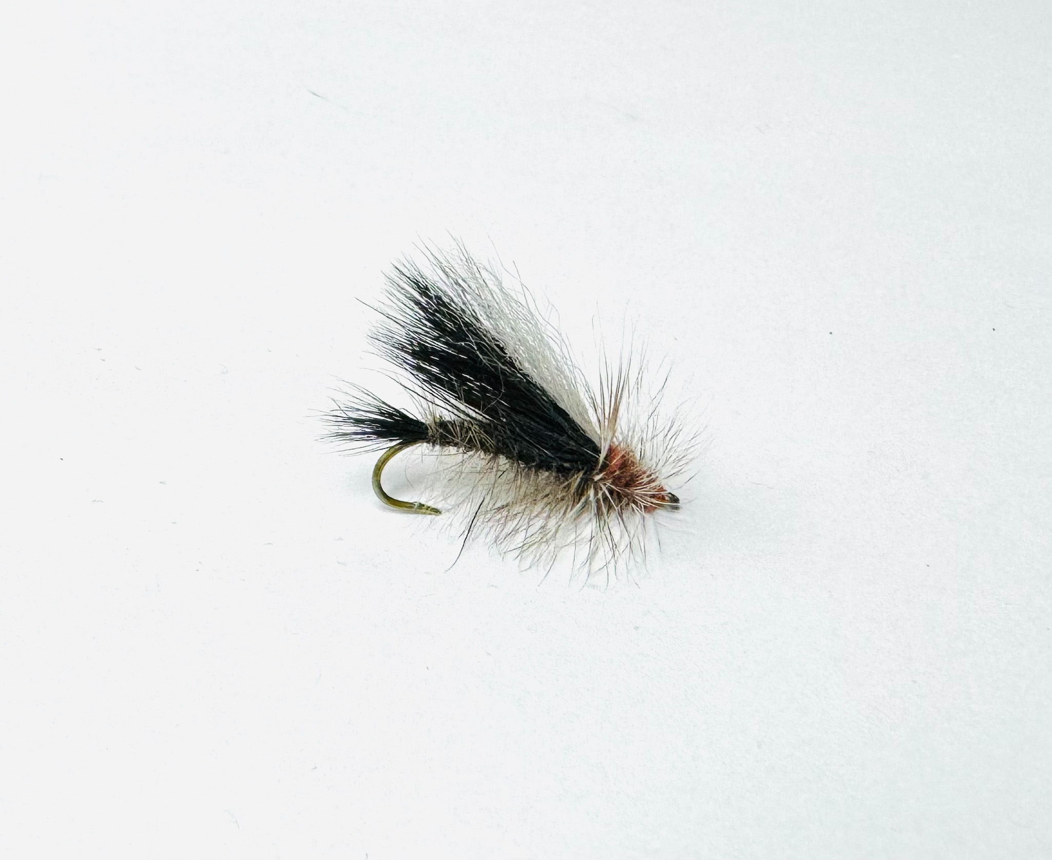 Stimulator Skunk Black fly on freestone river - fishing flies