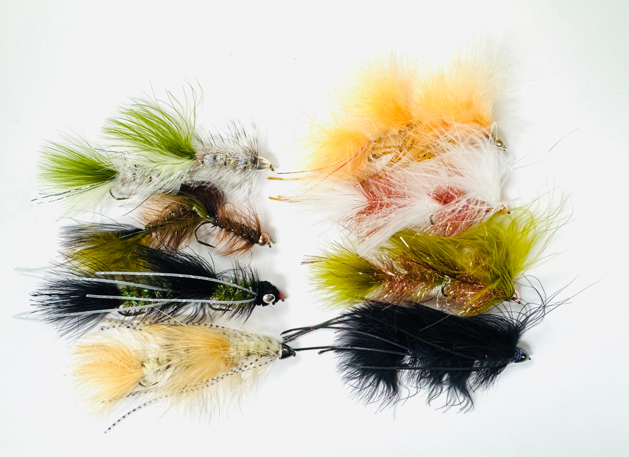 Streamer fly assortment designed for trout and bass in rivers, lakes, and reservoirs. - fly fishing flies