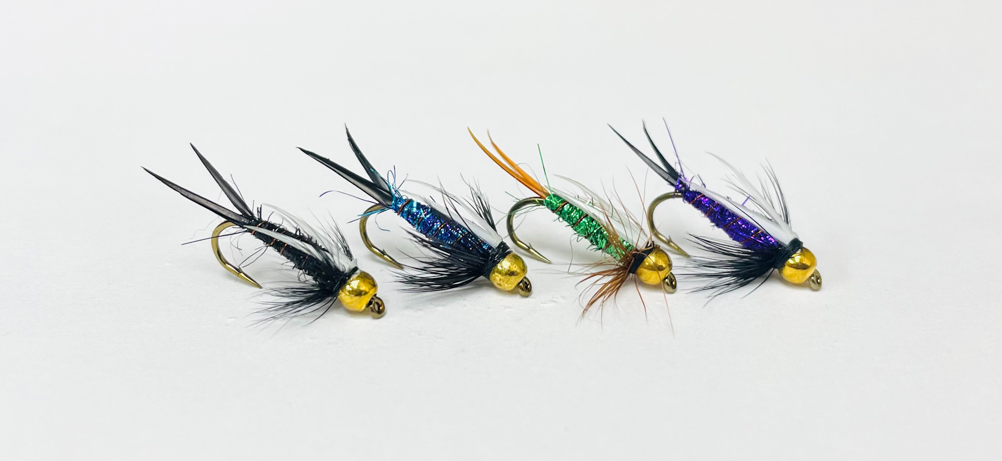 nymph package - Prince Lite Brite w/White Wing B.H. fly for trout fishing