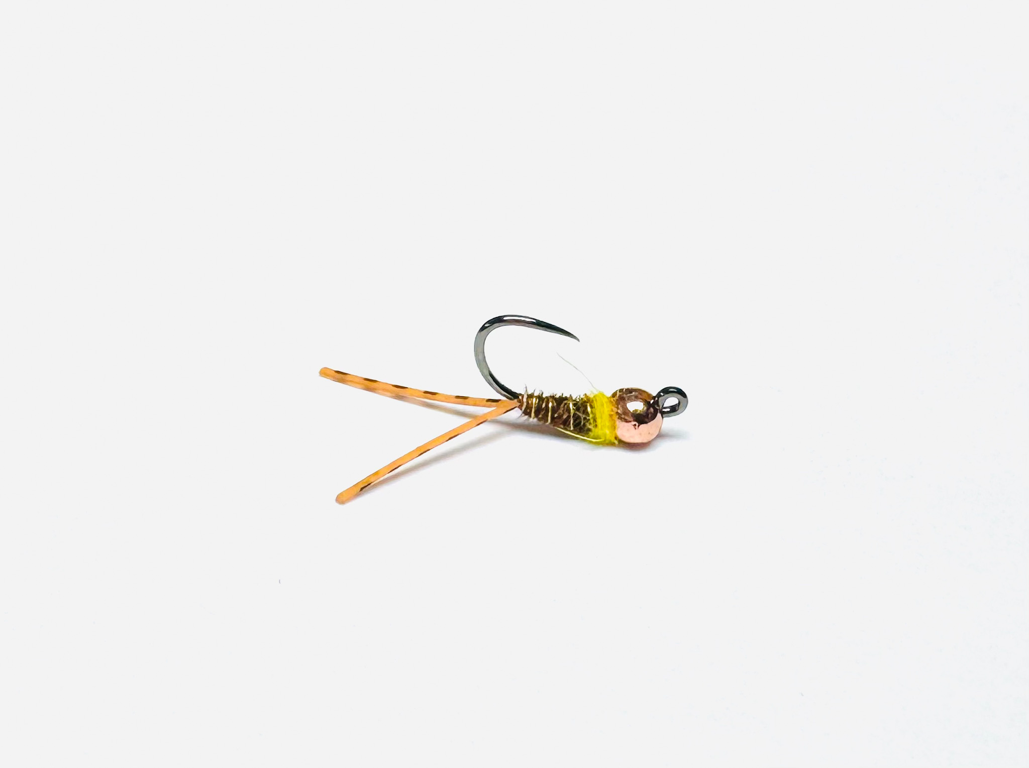 Pheasant Tail Fast Water fly with copper tungsten bead for trout fishing in fast current