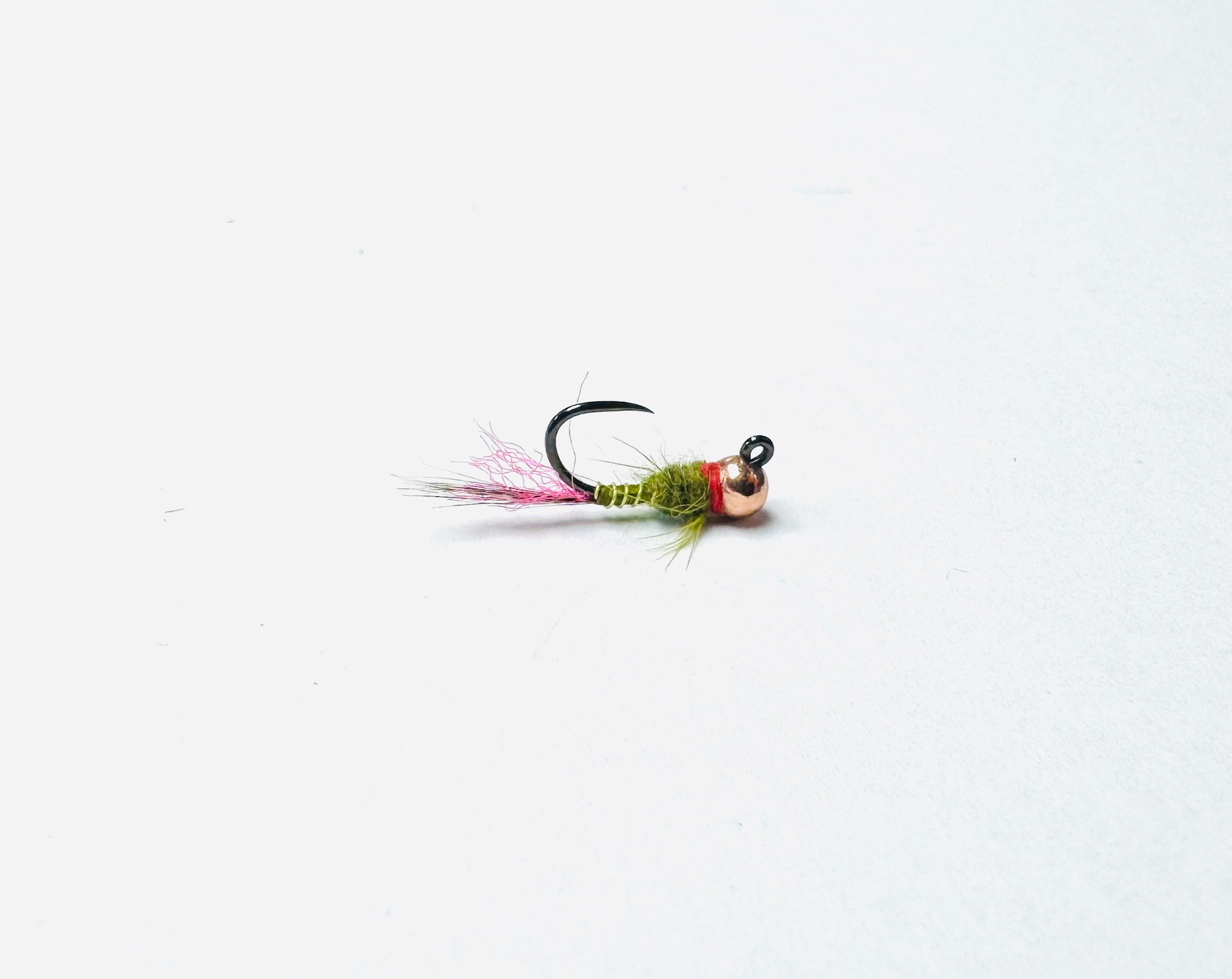 B’s BWO Comparadun dry fly with olive body, deer hair wing, and slender tails imitating Blue Wing Olive mayflies.