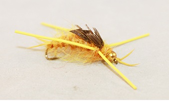 Stonefly Golden B.H. with yellow legs for trout fly fishing