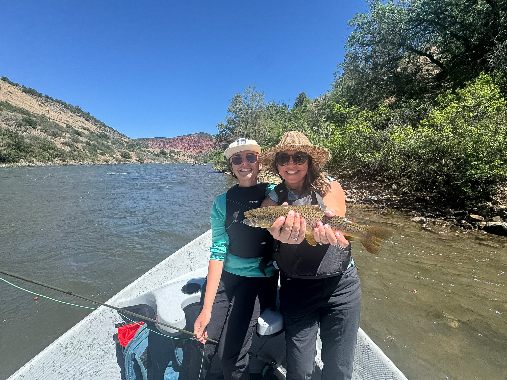 float trip 2 women with nice catch on Eagle River